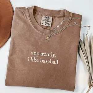 Comfort Colors Apparently I Like Baseball Shirt Baseball Player Shirt Baseball Season Shirt Game Day Shirt Sports Mom Shirt