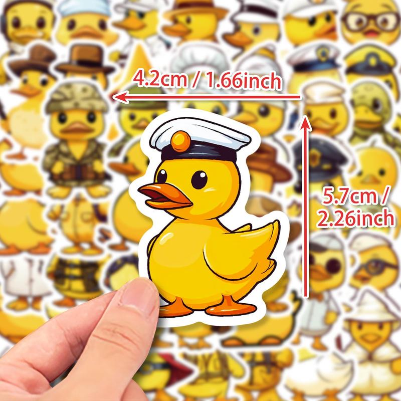 50PCS Cute Duck Sticker, Duck Vinyls Waterproof Bottle Sticker Decal for Laptop, Skateboard, Motorcycle, Notebook