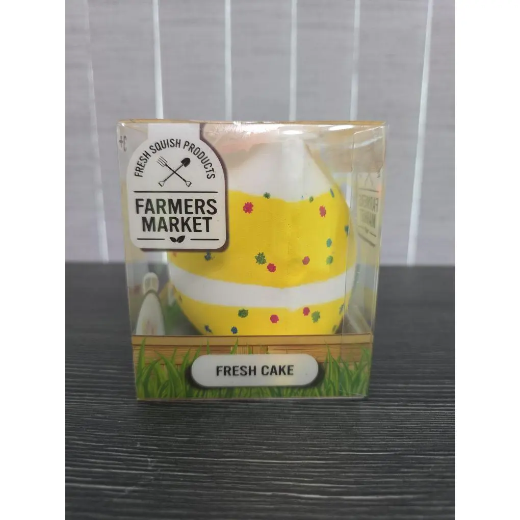 Farmers Market Fresh Cake - Squishy Fun Fetti Cake with Yellow and White Design