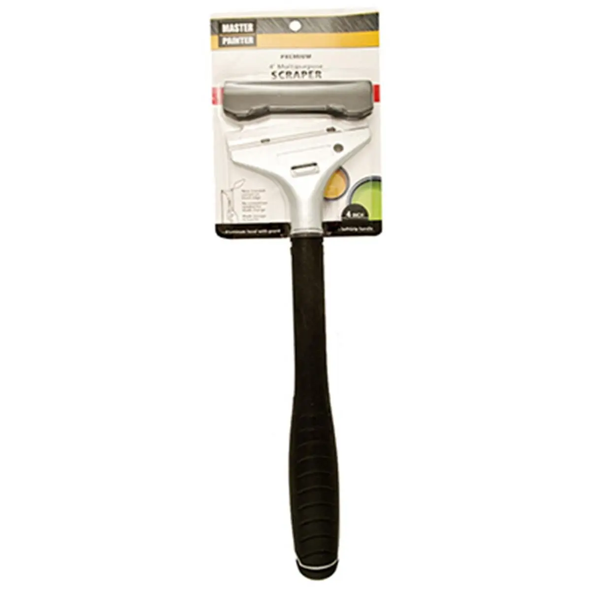 Allway Tool MP WPS Master Painter Wall Stripper for Car Paint Care, 12 in. Long Handle, 4 in. Wide Blade, 0.48 lbs, 5x0.5x12 in. Dimensions, Aluminum Build, Extra Blade Storage, 12"X4", Aluminum Head