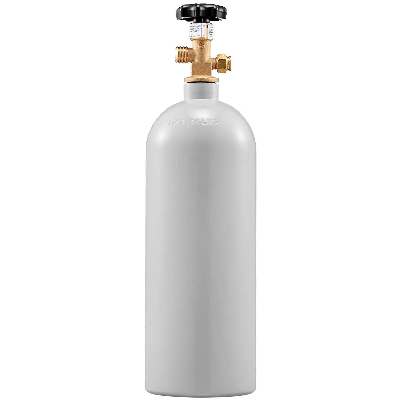 Brand New 5 Lbs Aluminum CO2 Gas Cylinder with Gray Spray Finish – CGA320 Valve Included, Perfect for Draft Soda & Beer Dispensing