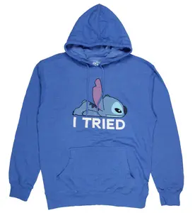 Disney Lilo And Stitch Men's Stitch I Tried Adult Pullover Hoodie Sweatshirt