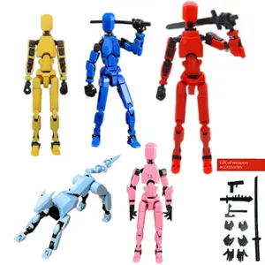 3D refrigerator magnet Printed Dolls with Multiple Joints for Stress Relief and Creative Building Blocks