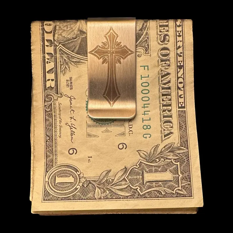 Goth Cross Money Clip - Stylish Design with Gothic Cross Motif
