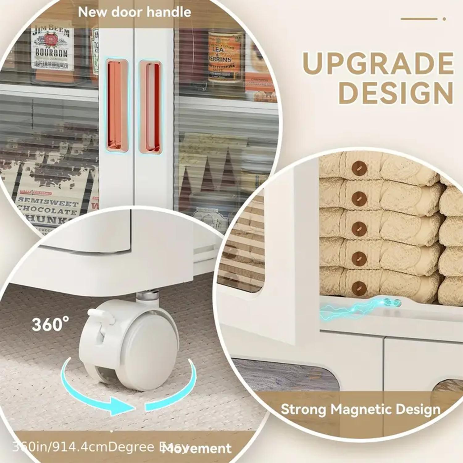 NLDD 4-Tier Slim Stacking Storage Bins – Folding Waterproof Plastic Storage Boxes Cabinet with Wheels for Closet, Pantry, Magnetic Organiser NLDD 4-Tier Slim Stacking Storage Bins – Folding Waterproof Plastic Storage Boxes Cabinet with Wheels for Closet, Pantry, Magnetic Organiser