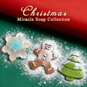NP Christmas Limited Edition Handmade Soap – Snowflake, Tree & Gingerbread Bars Made with Laurel Oil, Vitamin E, Natural Botanicals for Soft, Moisturized, Fresh & Glowing Skin. Perfect Holiday Gift for Family, Friends & Winter Self-Care.