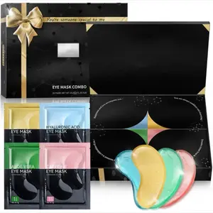 Jumbo Pack 28 Pairs of Eye Masks in Four Colors Vegan Cruelty-Free Comfort Skincare Essentials with Hyaluronic Acid Aloe Vera and More