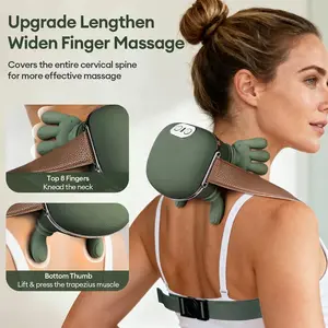 4D Neck and Shoulder Massager - Realistic Handheld Cervical and Trapezius Massage Experience, Ideal Health Gift for Family and Friends, Neck and Back Massager