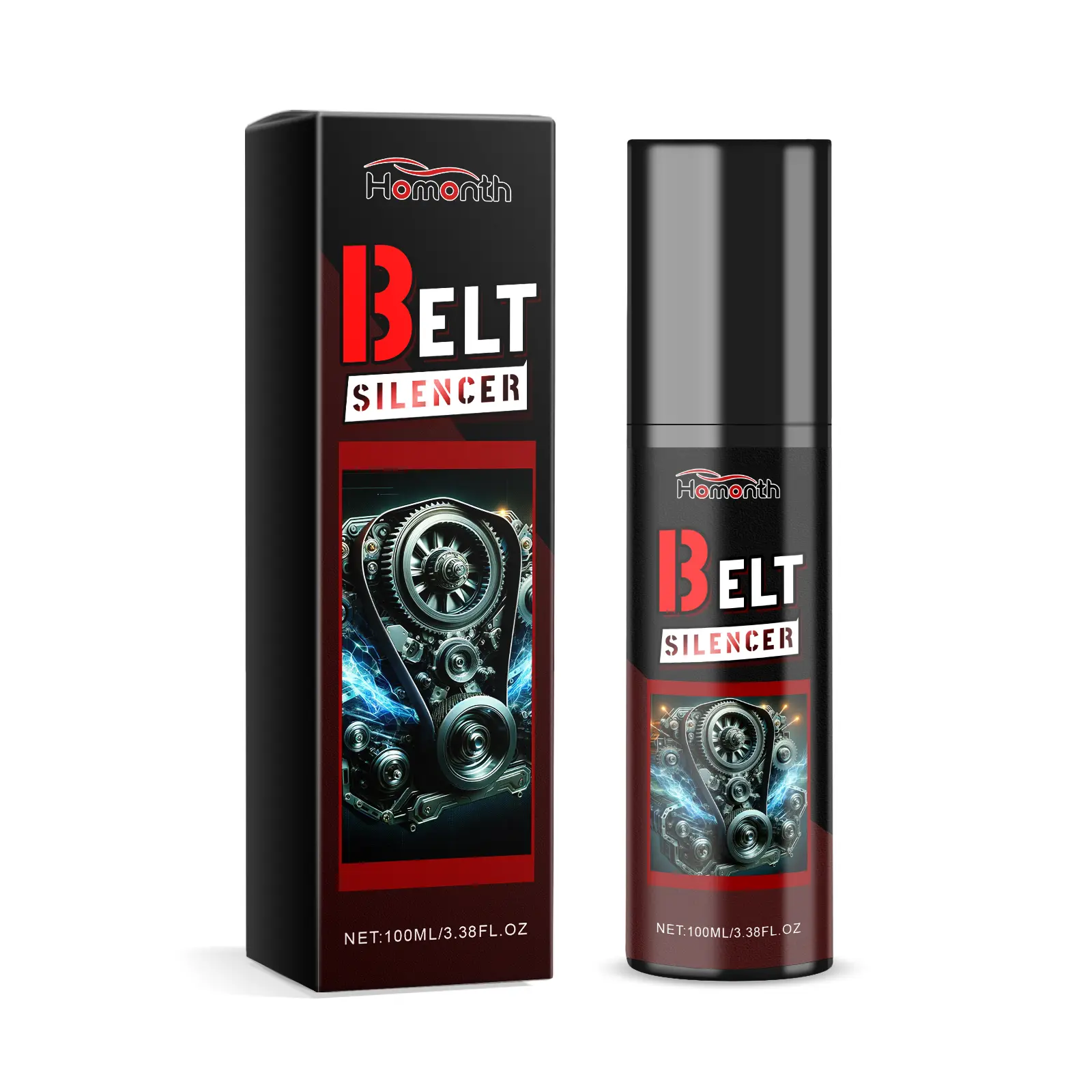 Car Engine Belt Silencer Spray 100ml | Fast Noise Reduction | Reduce Friction Extend Belt Life | Easy DIY Application