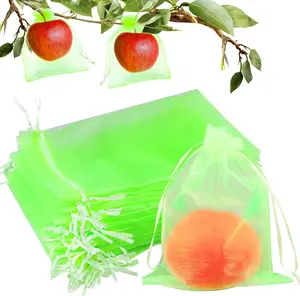 Protection Bags  60 Pcs Fruit 7''x9'' Fruit Net Bags with Drawstring Bag Fruit Vegetable