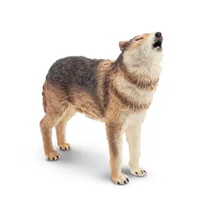 Toymany Hand-Painted Wolf Figurine Wildlife – Realistic Animal Model, Ideal for Early Education, Montessori Sensory Play, Cake & Party Decorations, Desk & Home Décor, Thoughtful Gifts, and Collectible Figurine for Enthusiasts