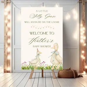Silly Goose Baby Shower Welcome Sign Goose Baby Shower Sign Coed Baby Shower Poster Baby Boy Shower Baby Girl Shower Boho Baby Shower Decor
