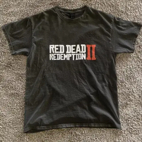 Red Dead Redemption 2 T-Shirt, Logo Tee, Vintage Rockstar Games Western Cowboy, Gifts Shirt, Unisex Vintage Graphic Tees Gothic Grunge Y2k Emo Scene Amity Affliction Style Clothes Men Women Streetwear