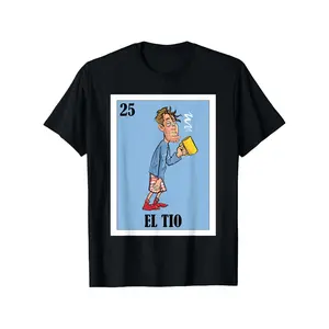 Men's & Women's 100% Cotton Funny Mexican Cultural El Tio T-Shirt, Casual Short-Sleeve Tee with Iconic Print
