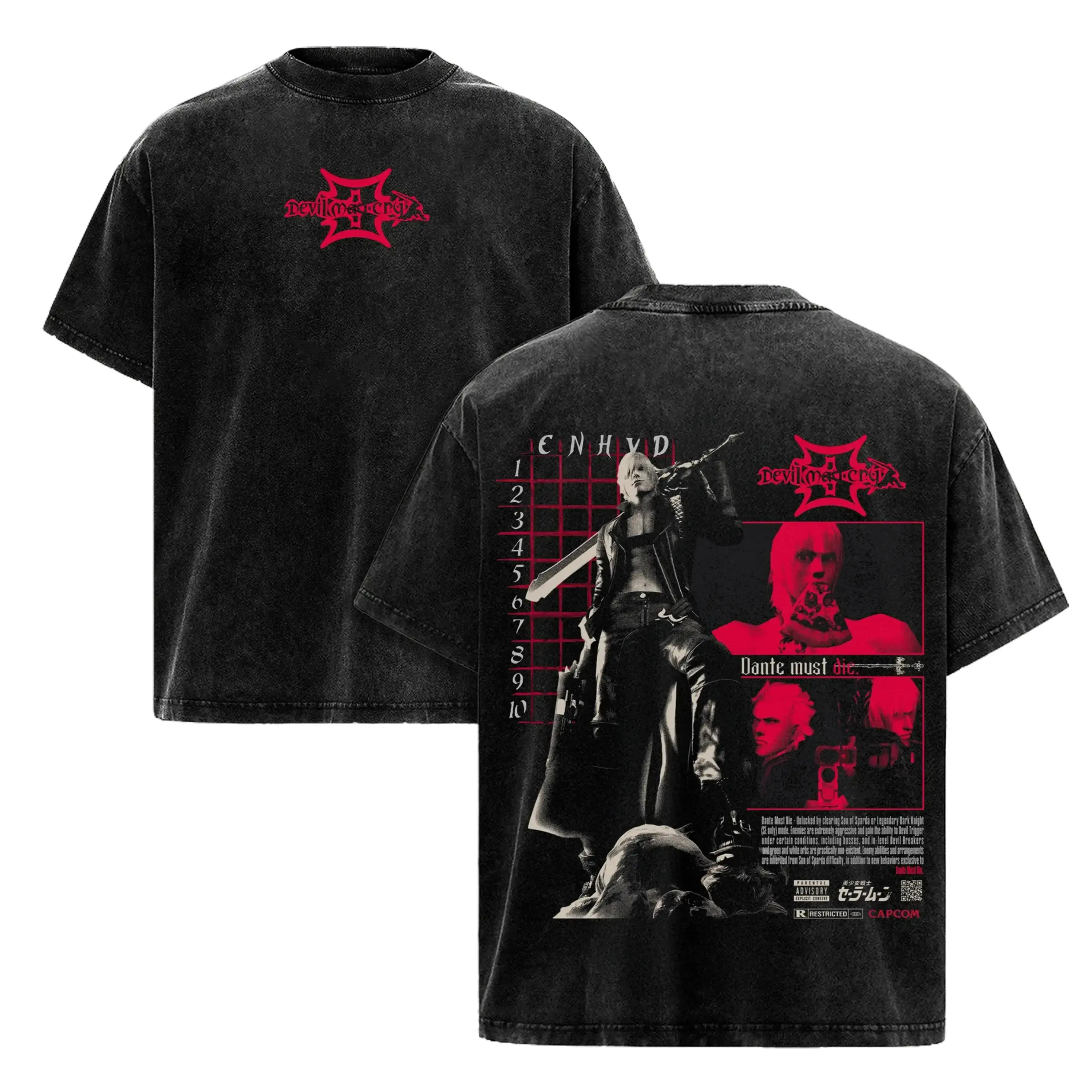 Men's Anime Streetwear Tshirt, Vintage Oversized Cut in Pre-Washed Heavyweight Cotton, Free Expedited Shipping, Ribbed, Round Neck, Soft, Anime Print, Shortsleeve, T-Shirt, Vintage Graphic Tees, Pre-Washed Look, Heavy Cotton, Tops, Casual, Menswear
