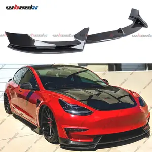 2017-2023 Tesla Model 3 | V-Shape Carbon Fiber Front Bumper Lip Spoiler fathersdaygift fathersdaygift 2017-2023 Tesla Model 3 | V-Shape Carbon Fiber Front Bumper Lip Spoiler fathersdaygift fathersdaygift