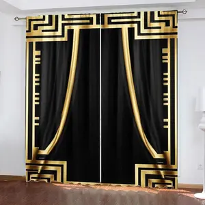 Vintage Floral Print Curtains Set, Home Decoration Curtain, Fashionable Rod Pocket Window Drapes for Bedroom & Living Room, Comfortable Atmosphere, Easy Installation, Window Decorations Supplies, Home Textile, Interior Decoration Accessories