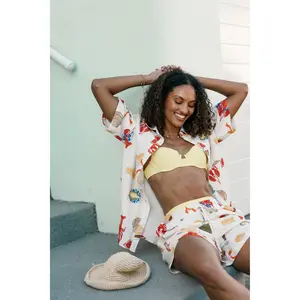 Hampton Top - Cream Multi