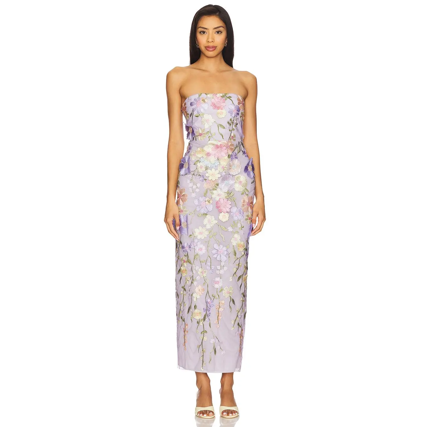 Lovers and Friends Poppin Gown in Lilac Spring Floral