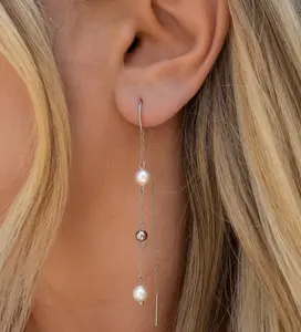 Lucy Thread Earrings | Silver