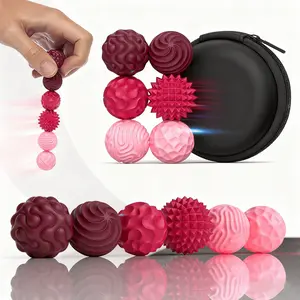 6-Pack Silicone Magnetic Fidget Balls Set | Stress Relief Toys for Anxiety, ADHD & Autism | Soft Elastic Texture, Assorted Colors | Portable Storage Box for Sensory Relaxation | Perfect for Teens & Adults