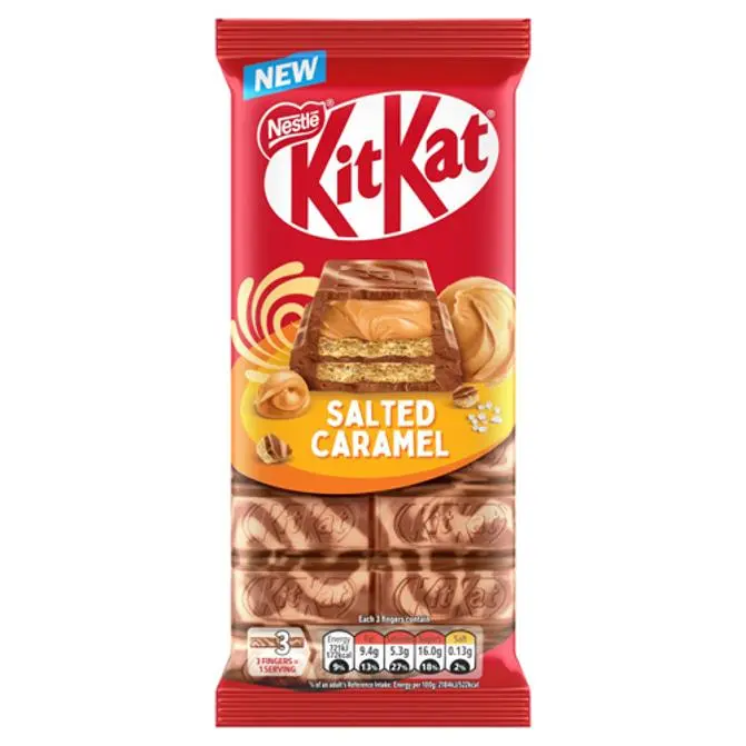 Kit Kat UK Import Salted Caramel Chocolate Blocks 3.5 oz 15 ct Tray
