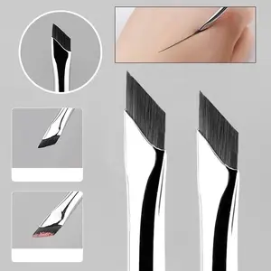 Ultra Thin Eyeliner & Eyebrow Brush Set - Precision Makeup Tools for Flawless Application