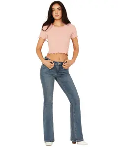 Dear John Women's Dark Wash Rosa High Rise Flare Stretch Denim Jeans - Dpm52a162hll