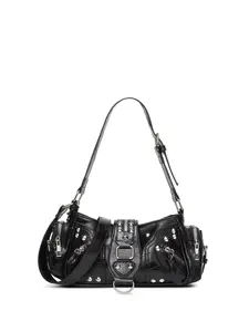 New trendy rivet metal buckle design for heavy-duty locomotives. Handheld and single shoulder armpit bag suitable for daily shopping and travel