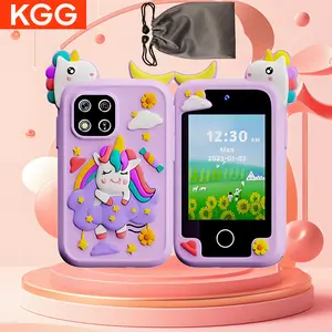 KGG Cartoon Unicorn Pattern Smartphone, Cute Cartoon Phone, Selfie Camera Phone, MP3 Player Learning Toy Phone, Boys Girls Phone
