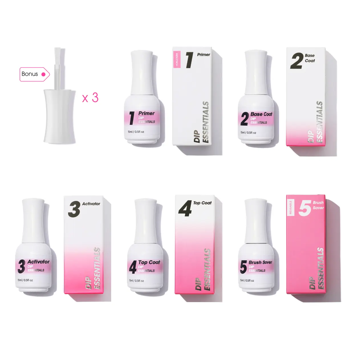 Dip Nails Starter Kit, NAGAIA Premuim Nail Dipping System, Home & Salon Nails Dipping Manicure, Salon Acrylic Nails Alternative, No UV Lamp, Low Odor