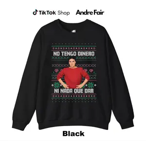 No Tengo Dinero Christmas Ugly Sweater Sweatshirt| Crewneck Gift for Women| Hispanic Latina Mexican Top| Funny Latino Sweaters