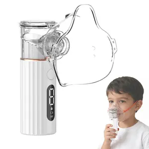 Handheld Portable Mesh Nebulizer with LED Interface & Auto-Cleaning Breathing Nebulizer for Adults and Kids at Home