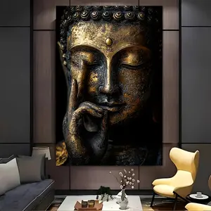 Elegant Buddha Statue Poster Creative Wall Art for Living Room Bedroom Corridors Kitchens Artistic Photo Print Ornaments Versatile Home Decor Enhancer