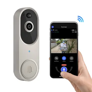 1080P Wireless Doorbell Camera, Smart WiFi Video Doorbell With Chime Included, AI Human Detection, Two-Way Audio, Night Vision, Cloud Storage, Instant Alert, 2.4Ghz WiFi, Outdoor Security Camera, Rechargeable Battery Powered