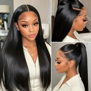 Boo Hair 13x4 13x6 Lace Front Wigs Human Hair Pre Cut Glueless Upgrade Invisible Drawstring Wig 180%Density Wig Human Hair For Woman #SummerVibes