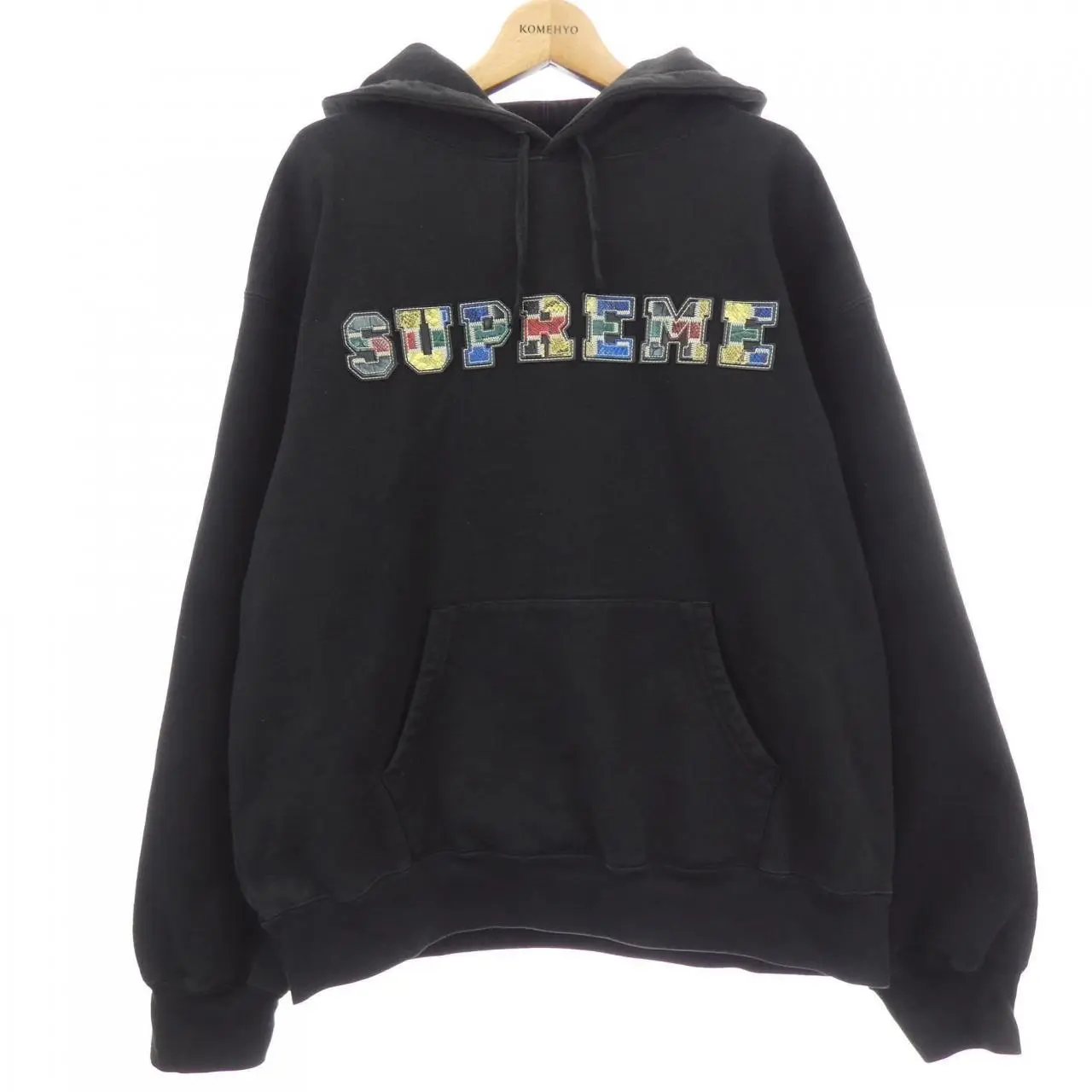 Pre-owned Supreme Cotton Small Leather Goods COLLEGIATE PATCHWORK Hoodie