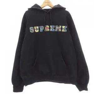 Pre-owned Supreme Cotton Small Leather Goods COLLEGIATE PATCHWORK Hoodie