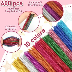 400pcs 10 Color 11.81in Torsion Bar, Bendable, Craft Product, Used for Creative Handmade DIY Craft Projects, Textiles & Soft Furnishings