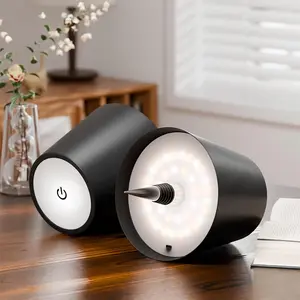 Upgraded rechargeable LED bottle light with touch control wireless bottle light, three color dimming, touch design, suitable for rooms, bars, restaurants, parties, Adjustable Leds