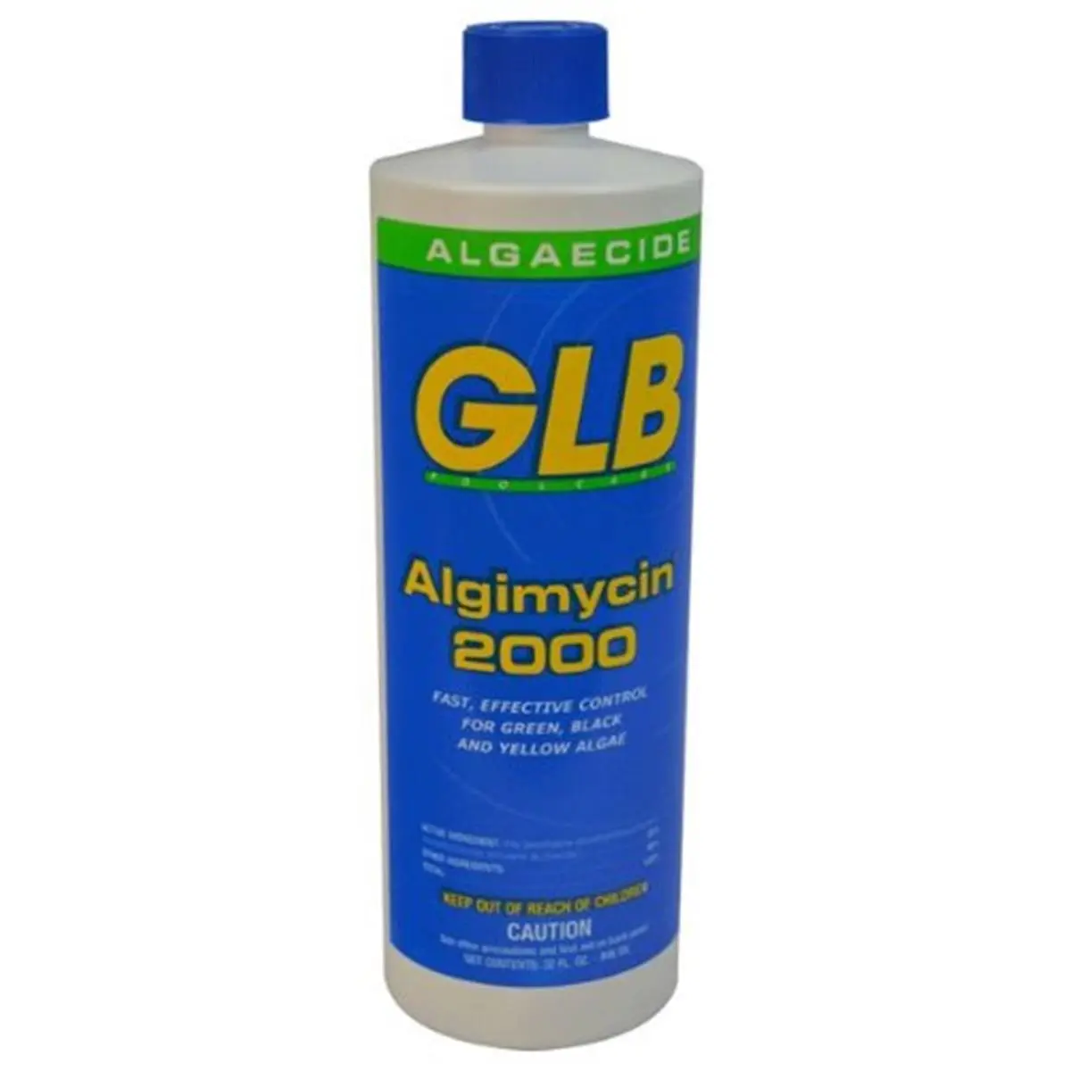 GLB Algimycin 2000 Non-Foaming Algaecide, 1 Qt Swimming Pool Treatment - Destroys Algae, Prevents Algae Growth, Usable Weekly With Sanitizer