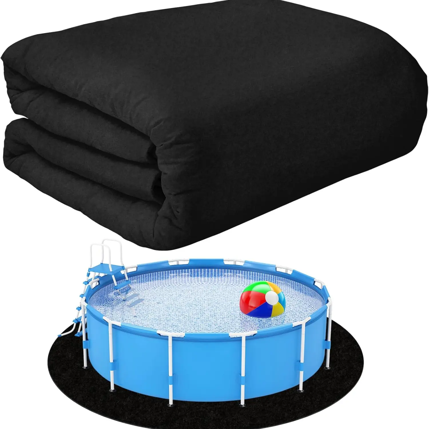 10ft Heavy Duty Round Pool Liner Pad for Above Ground Pool,Pool Ground Mat Under Pool Pad,Pool Bottom Liner Protector to Prevent Puncture and Extend Liner Life