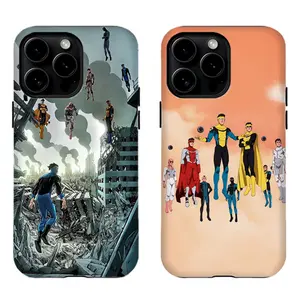 1nvincible Anime Phone Case, Epic Hero Group Print Shockproof Cover For iPhone 11 12 13 14 15 16 17 Pro Max For Samsung S26 S25 S24 S23 S22-Gift Ideas For Him/Her/Anime Lovers
