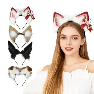 Super Cute Electric Ears: Automatic and Touch-Sensitive Modes Cosplay Cat Fox Ears - USB Rechargeable Ears with Touch-Sensitive Mode, Soft Plush Material, Suitable for Halloween Christmas Valentine's Day Cosplay Accessories, Costume Accessories Masks Fest