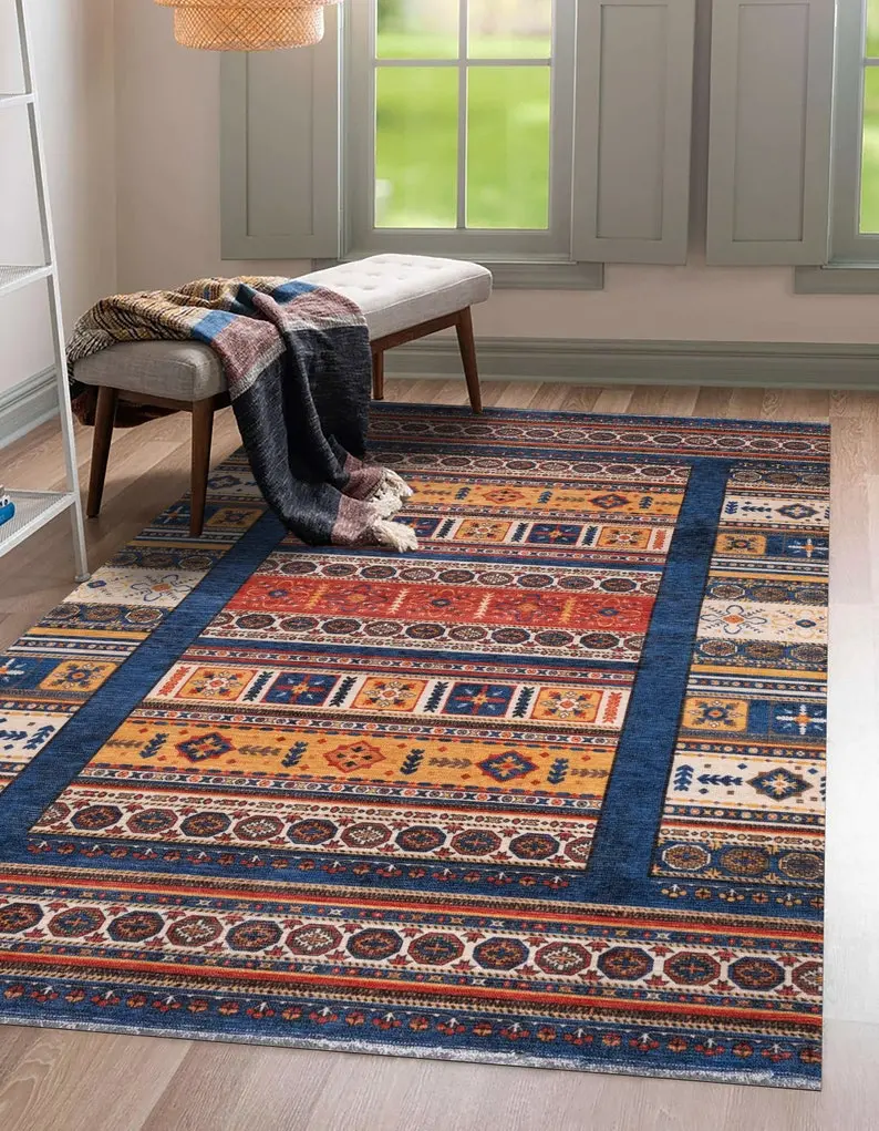Cotton Rug, Modern Soft Classic Comfort Color Living Room Stylish Rug for Everyday Use