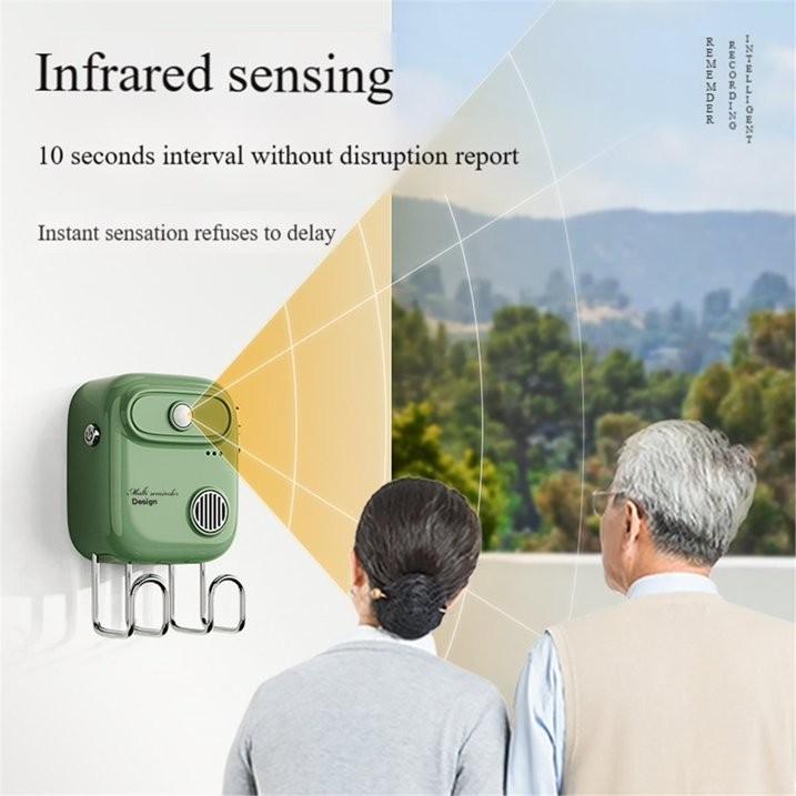 Outgoing Reminder Device, Smart Voice Home Reminder Device, Anti-Forget Key Carrying Device for the Elderly, with Sensing Function (exclude battery)