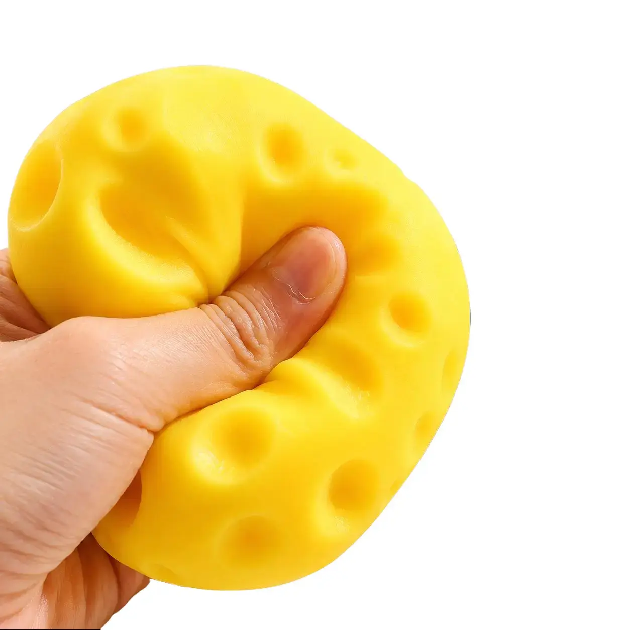 Tiny Cheese Squishy Cube, Soft Squeeze Desk Toy, Cute Fidget Gift for Teens, Adults & Coworkers