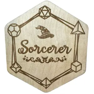 Sorcerer Dice Box - Handmade Baltic Birch Wood Laser Engraved Magnetic Storage for Dungeons and Dragons Dice Sets
