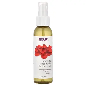 NOW Foods Solutions, Soothing Rose Facial Cleansing Oil, 4 fl oz (118 ml)