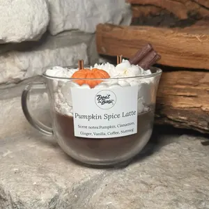 Pumpkin spice latte candle